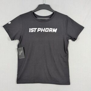 1st Phorm Shirt Men's Medium Black Logo Graphic Athletic Gym Tee